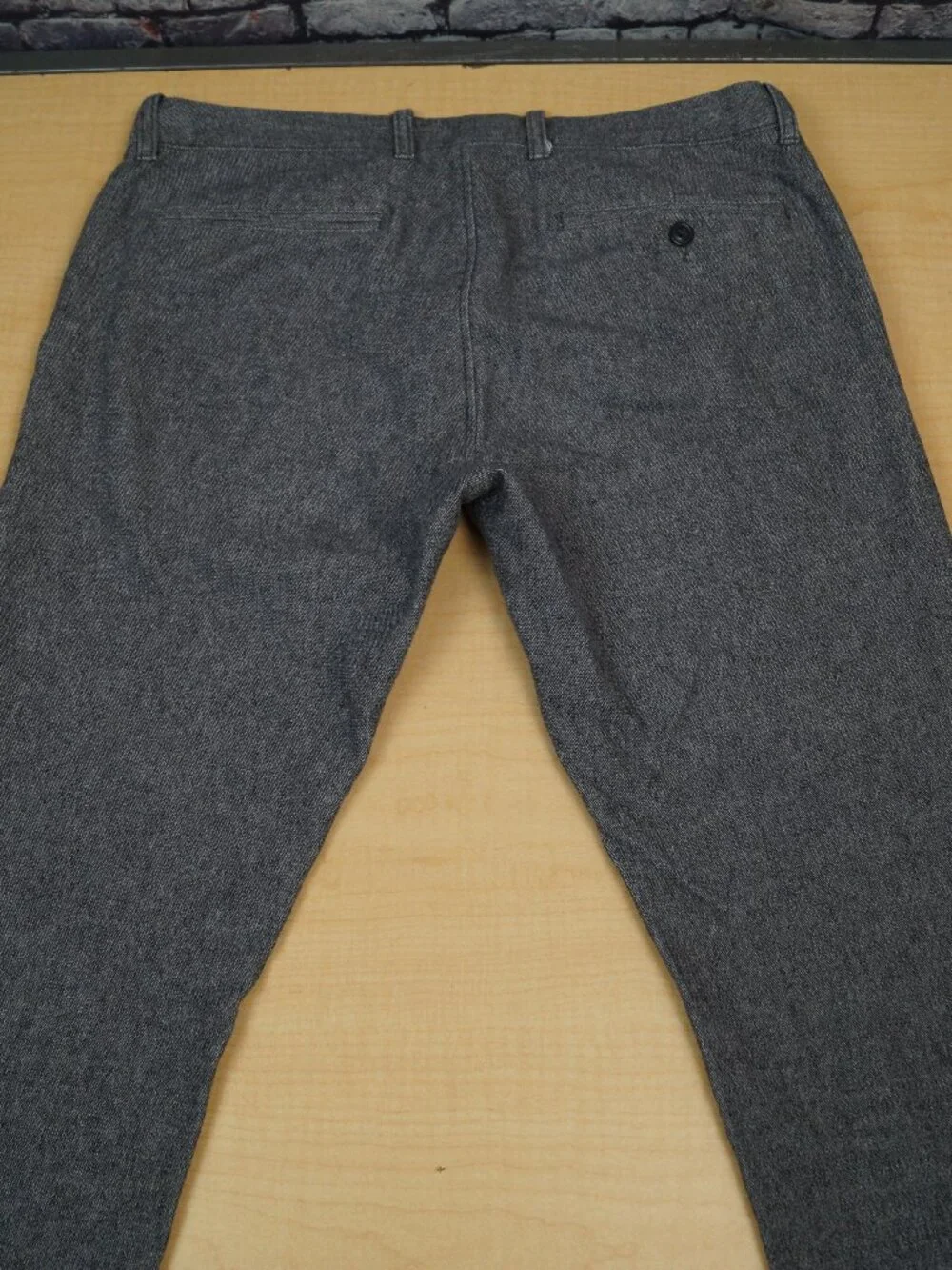 J Crew Stretch 484 Slim Stretch Chino Pants Gray Chambray Straight Mens 32 x 32